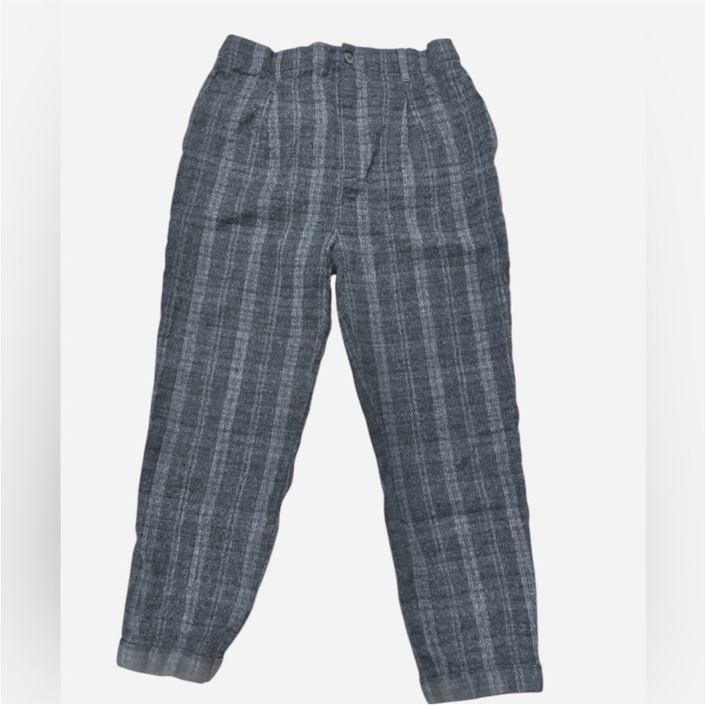 Gray Plaid Cropped Pants size small - Picture 5 of 9